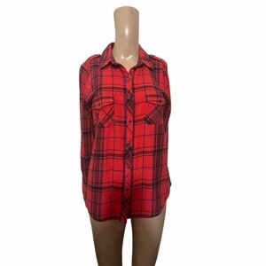 C&C California Red Plaid Button Down Shirt